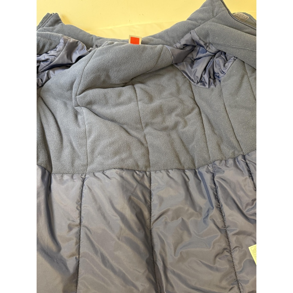 Nike Womens Blue Hooded Swoosh Textured High Collar Athletic Jacket Small - Picture 7 of 10